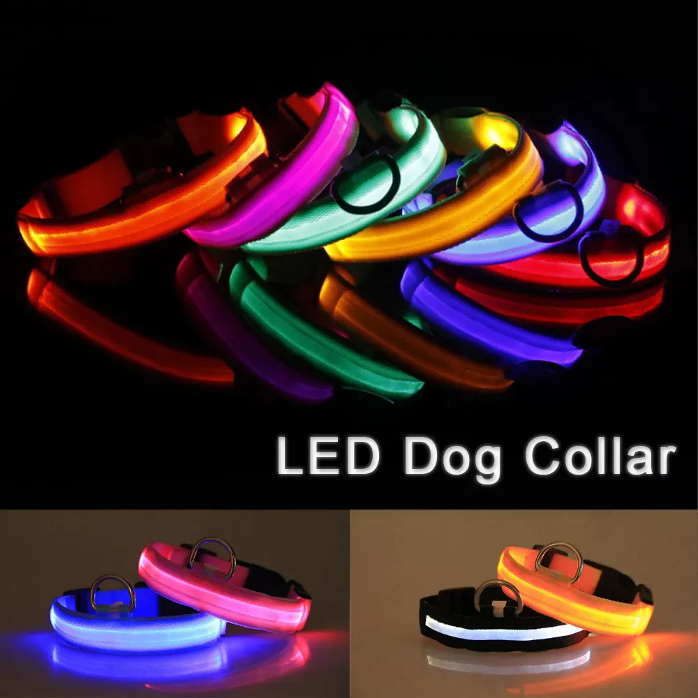 Blinking Waterproof LED Adjustable Dog Collar