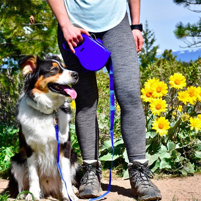 4-In-1 Durable Dog Leash with Water Bottle Bowl.