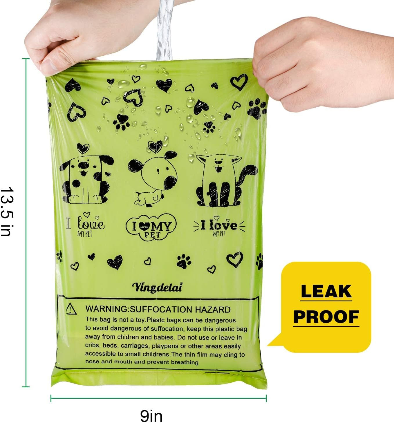 Eco-Friendly Biodegradable Dog Poop Bags - 720 Extra Thick, Leak-Proof Waste Bags with Dispenser (4 Vibrant Colors: Green, Blue, Yellow, Pink) - Scented for Freshness